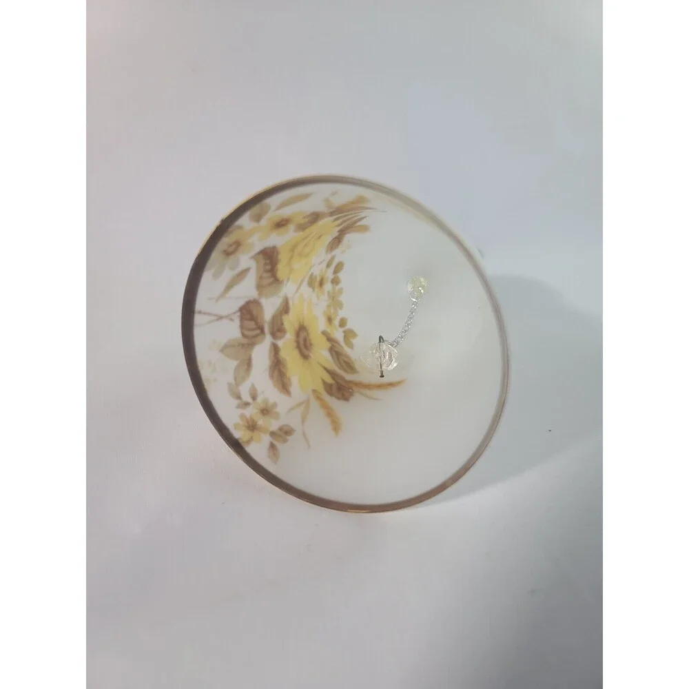 Elegant Viking Glass USA Satin Frosted Floral Pattern Art Glass Ornamental Bell